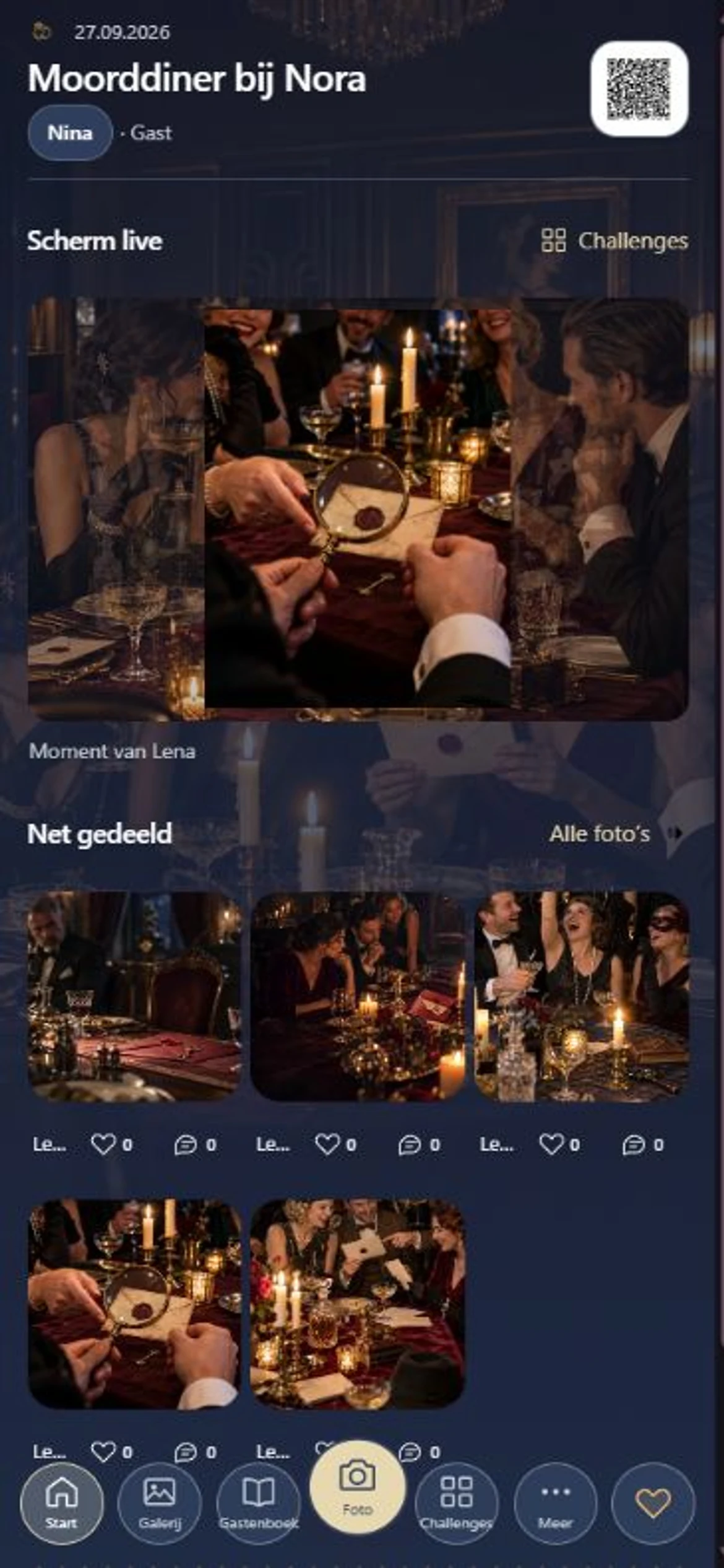 Echte appweergave: start