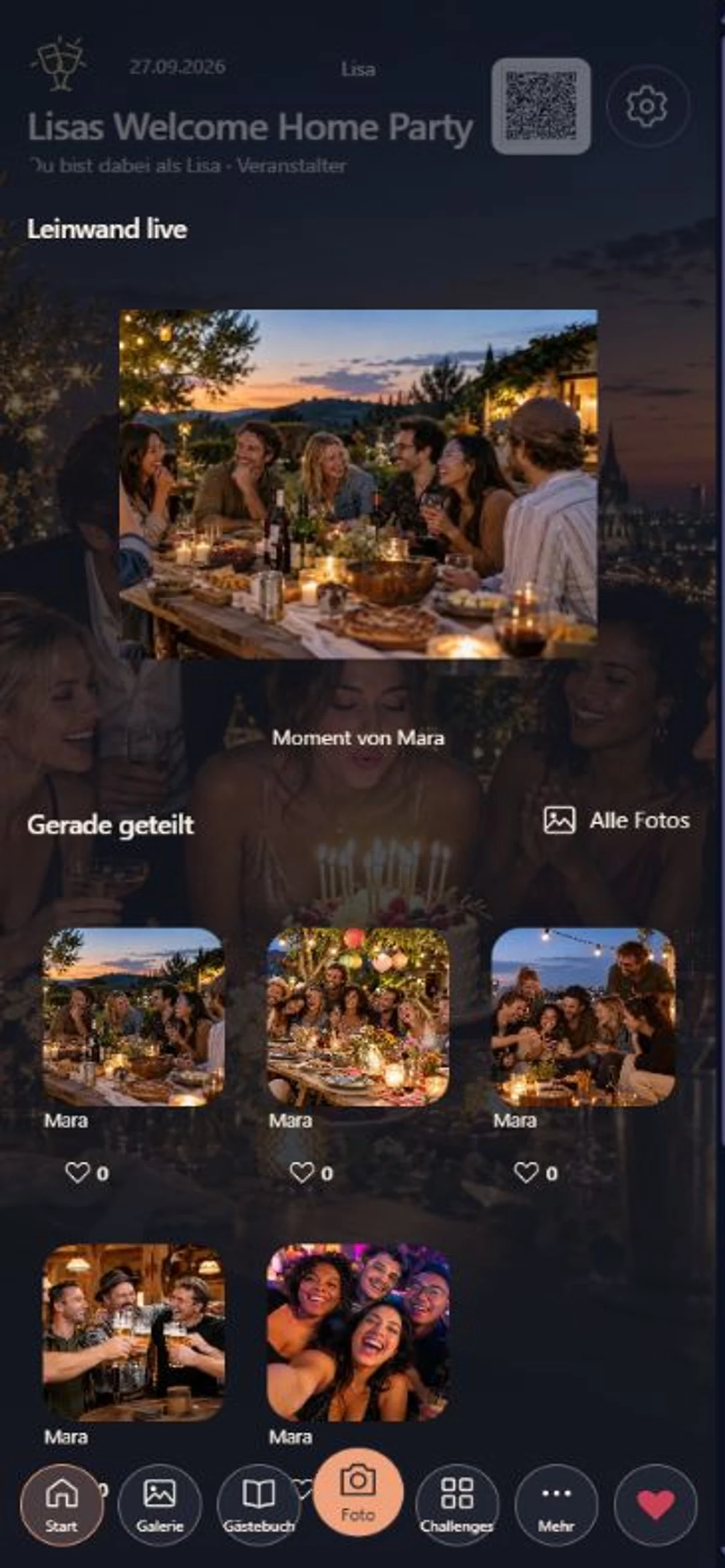 Fotos verwalten und Beiträge freigeben