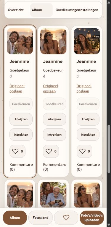 Foto’s beheren en bijdragen goedkeuren